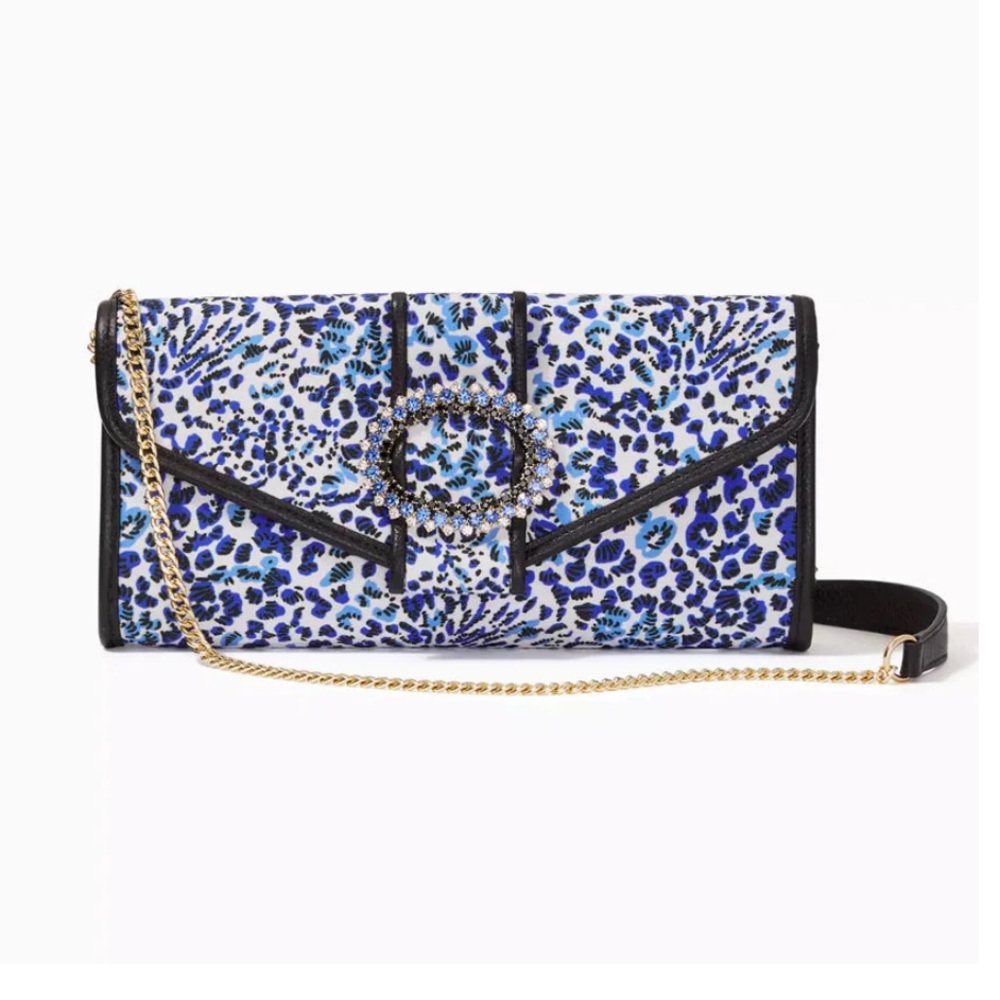 🆕Lilly Pulitzer- Benton Clutch - Resort White Twisted Up w/Jeweled Detail
